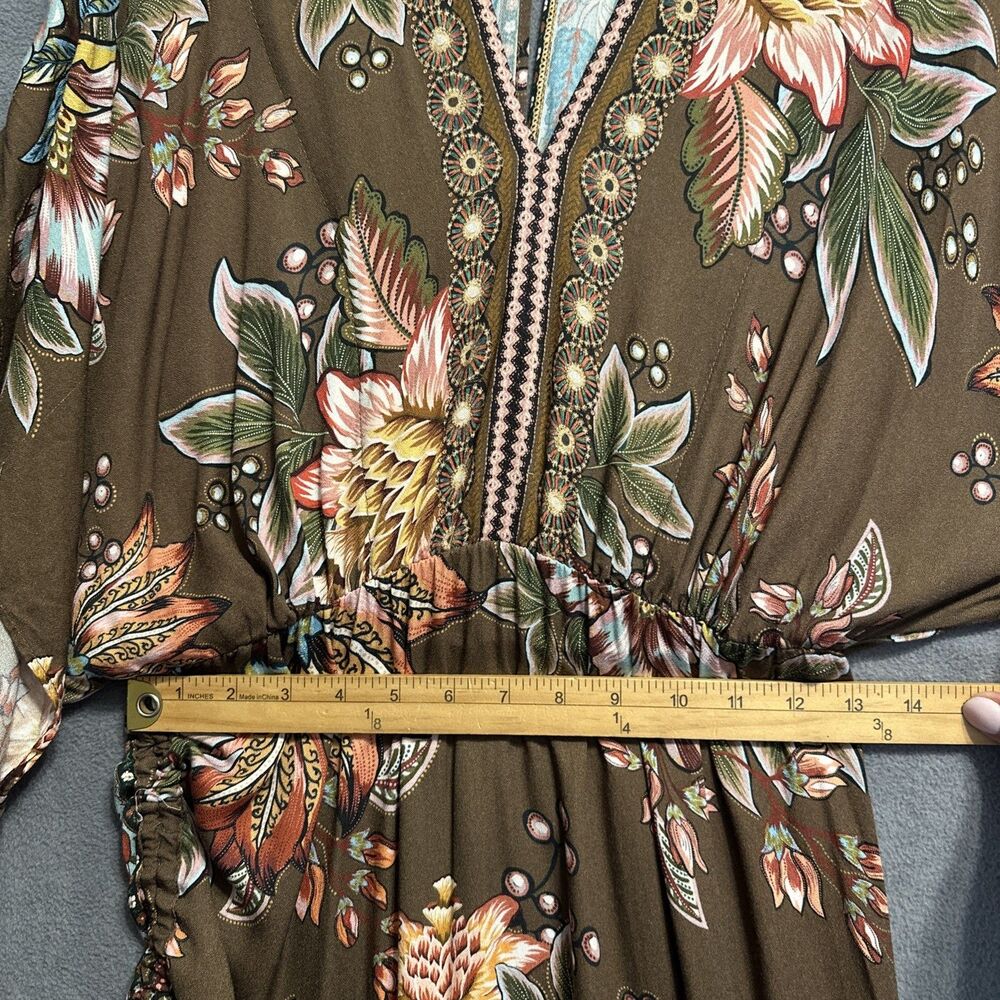 FARM Rio Brown Floral Maxi Dress - Picture 11 of 14